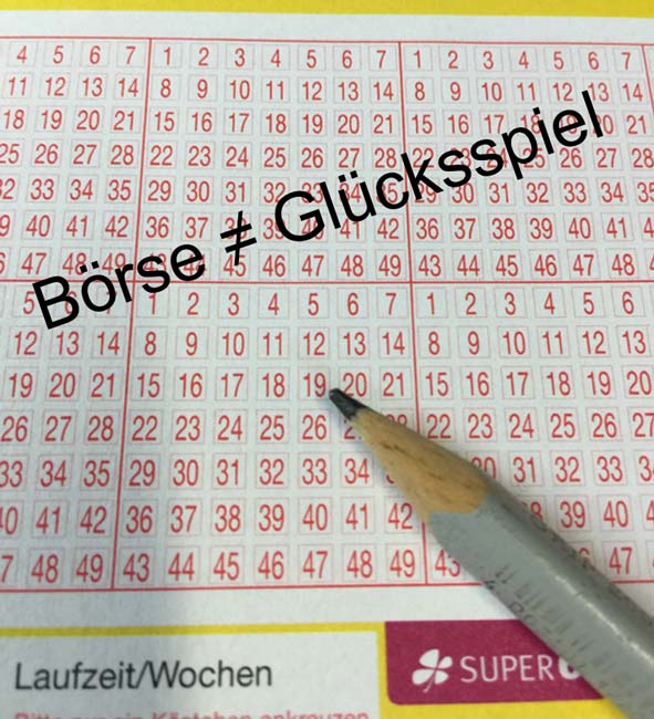 Glücksspiel hat mit der Börse nix zu tun